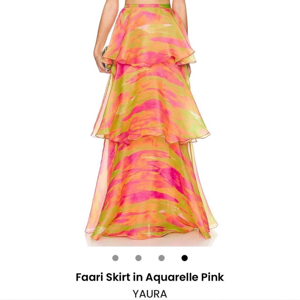 Aura Maxi Skirt in Pink and Yellow